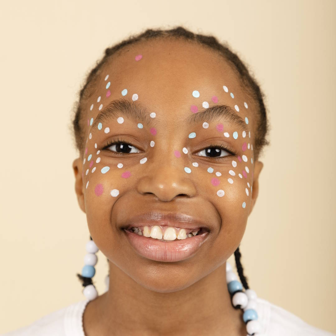 maquillage enfant facile mardi gras confettis